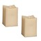 Beige LED Square Candles Set of 2 Wax Moving Flame with Remote Indoor Decor